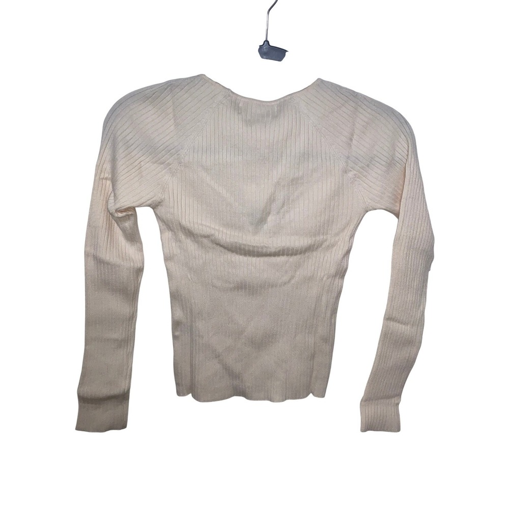 NEW L*Space Camryn Ribbed Fitted Long Sleeve Tapioca (Cream) Sweater Size Small - Picture 12 of 16